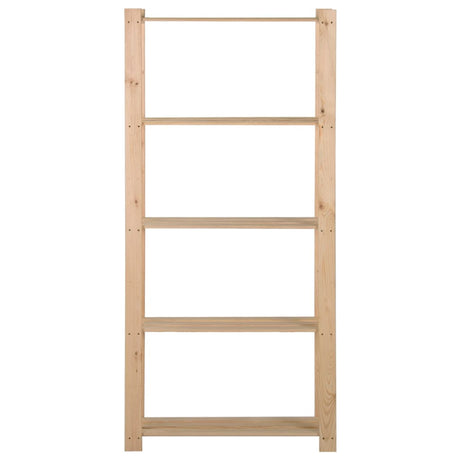 Vidaxl opbergrek 5-laags 80x28,5x170 cm massief grenenhout