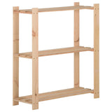 Vidaxl Storage Rack 3-lags 80x28.5x90 cm Solid fyrretræ