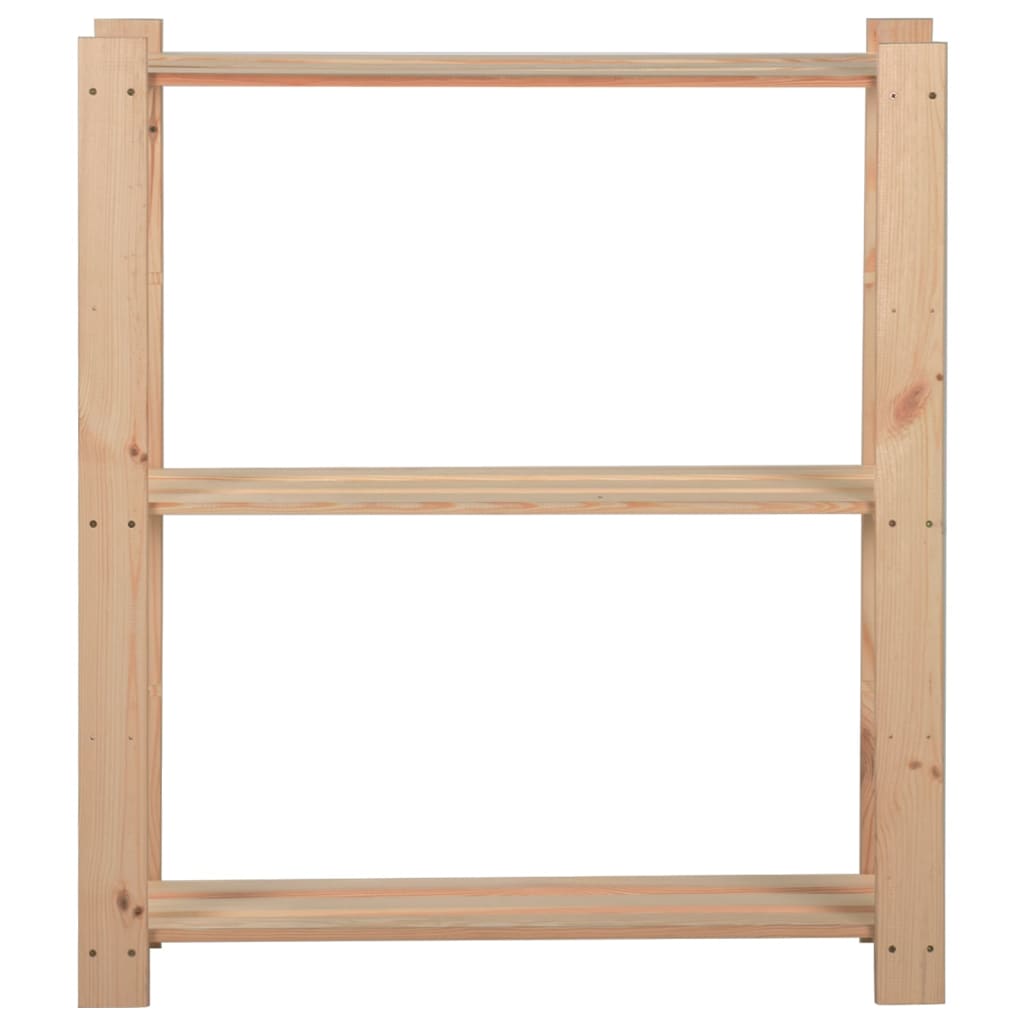 Vidaxl Storage Rack 3-lags 80x28.5x90 cm Solid fyrretræ