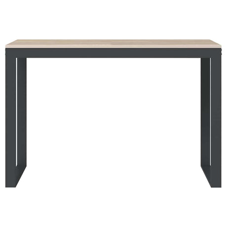 Vidaxl computerbureau 110x60x73 cm spaanplaat zwart en eikenkleurig
