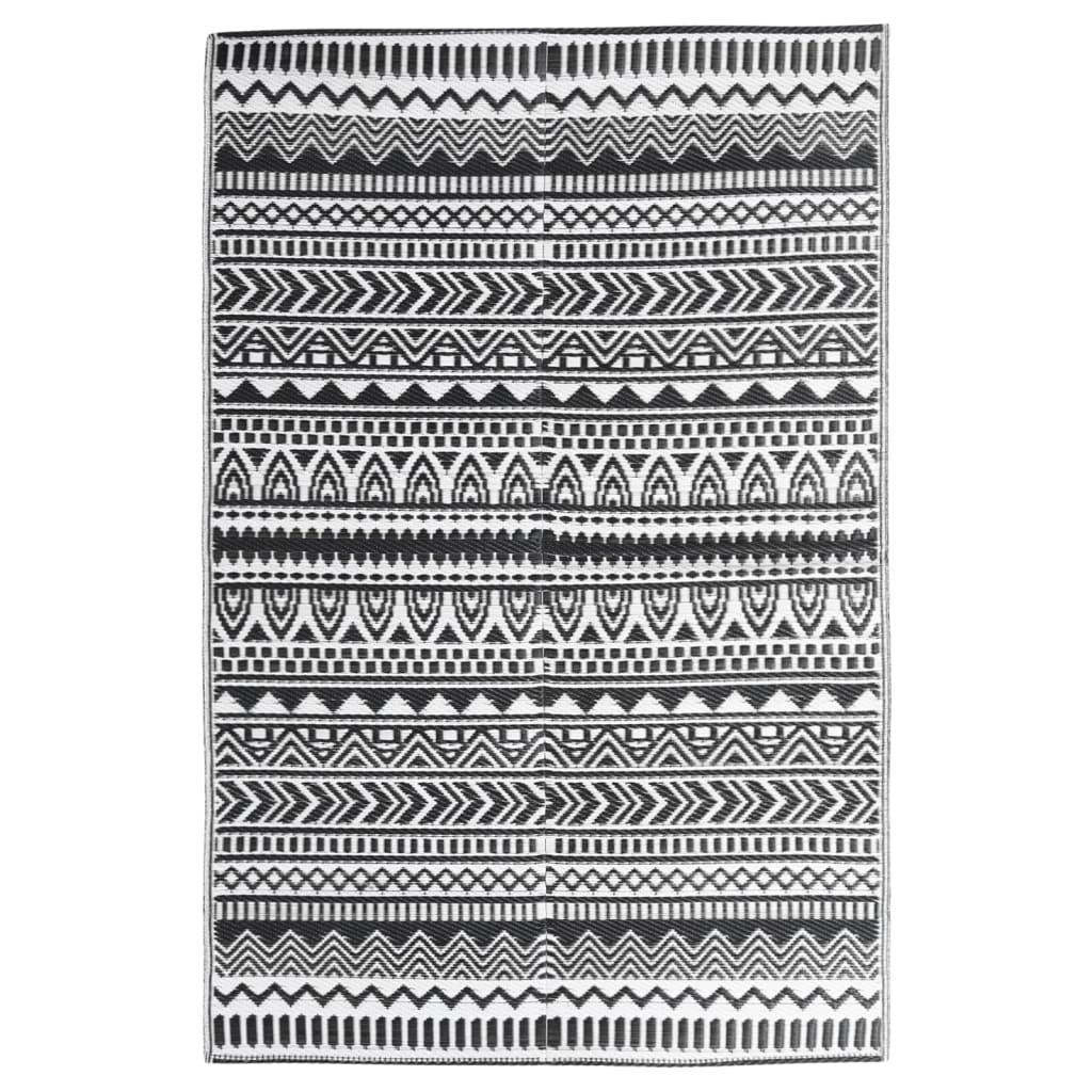 VidaXL outside rug 140x200 cm polypropene black