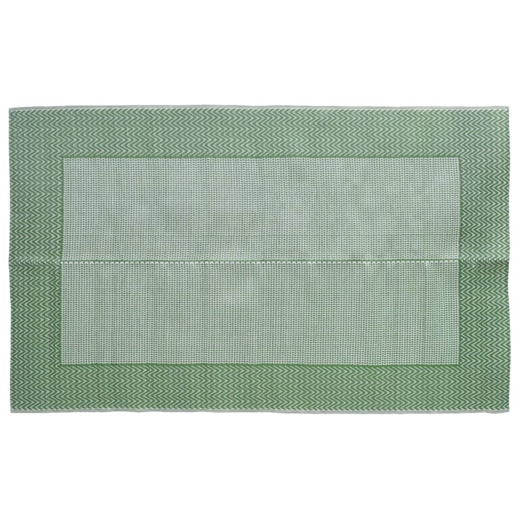 Vidaxl afuera de la alfombra 190x290 cm polipropeno verde