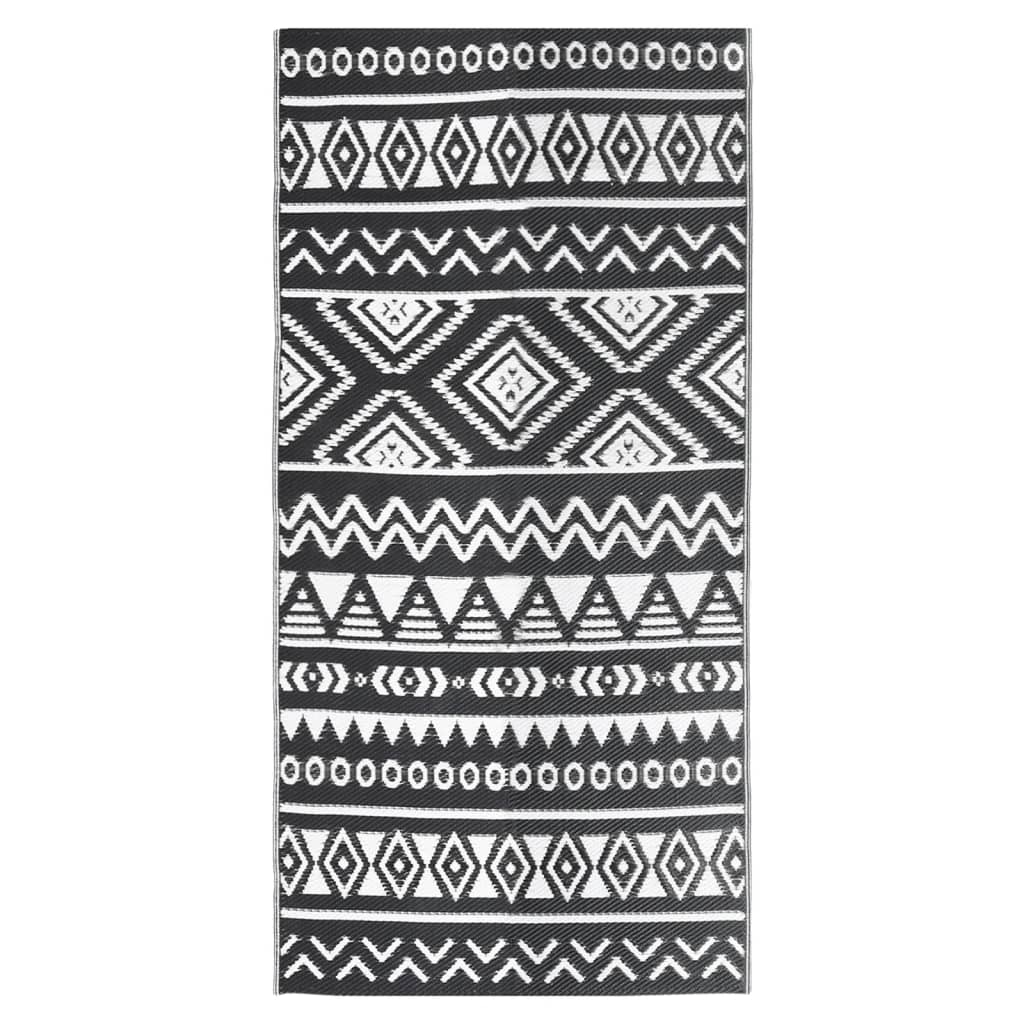 Vidaxl outside rug 80x150 cm polypropene black