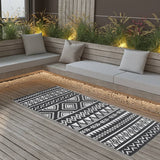 Vidaxl outside rug 80x150 cm polypropene black