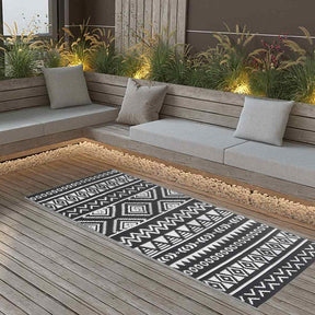 Vidaxl buitenkleed arakil 80x150 cm polypropeen zwart