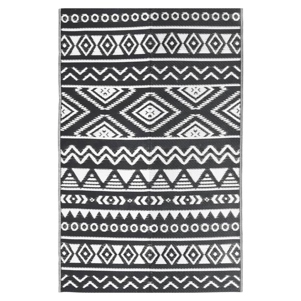 VidaXL outside rug 140x200 cm polypropene black