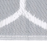 Vidaxl buitenkleed arakil 80x250 cm polypropeen grijs