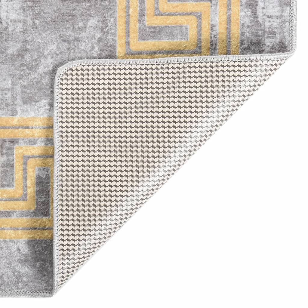 RUG VIDAXL Lavable Anti-Slip 80x150 cm Gray