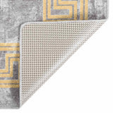 Vidaxl vloerkleed wasbaar anti-slip 160x230 cm grijs