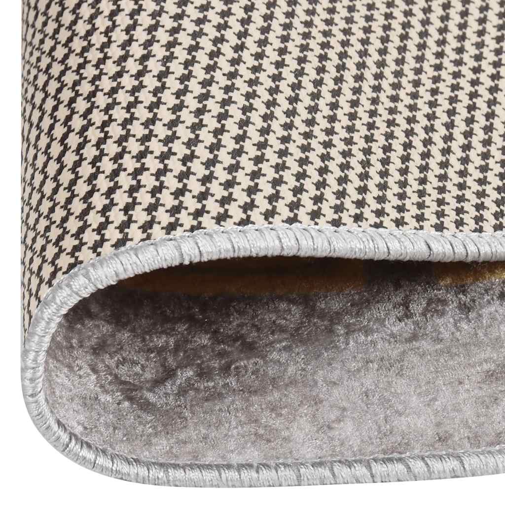 Vidaxl vloerkleed wasbaar anti-slip ø120 cm grijs