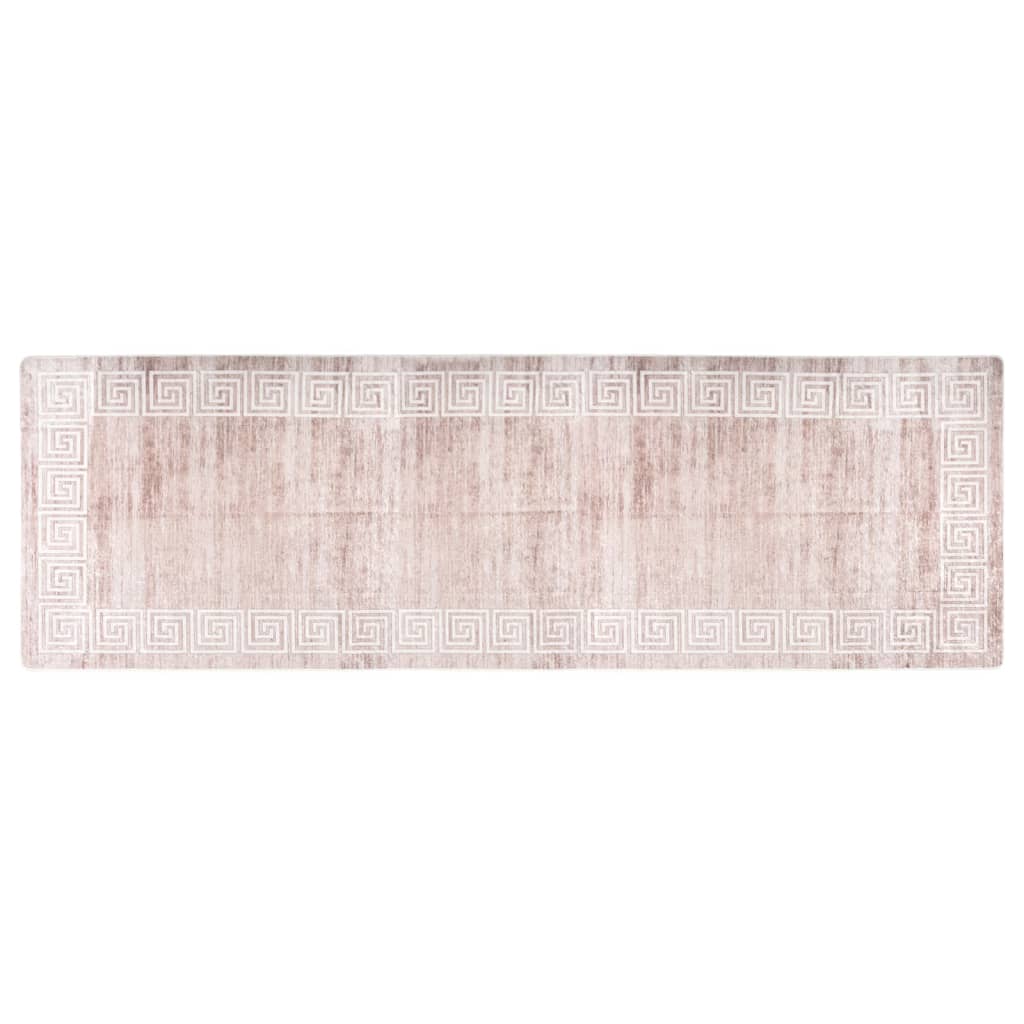 RUG VIDAXL lavable anti-slip 80x300 cm beige