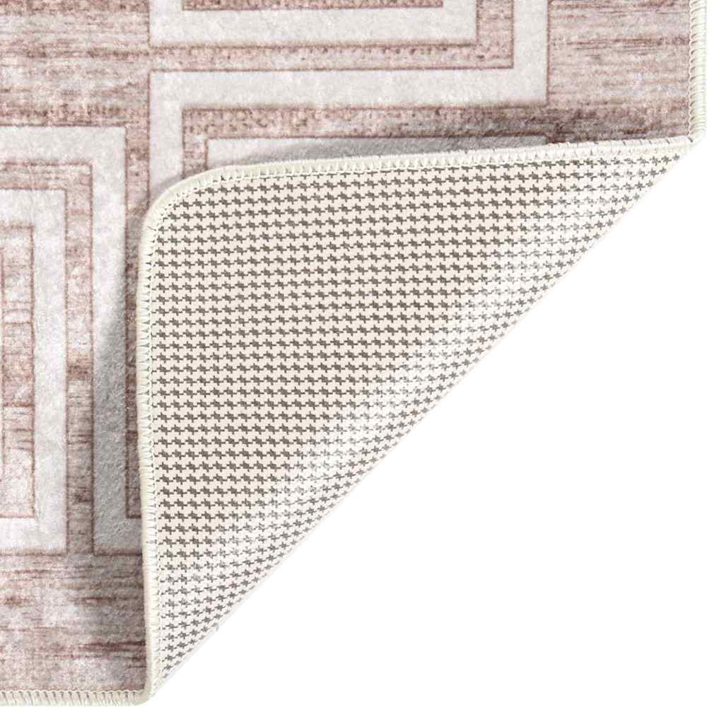 Vidaxl vloerkleed wasbaar 80x300 cm beige