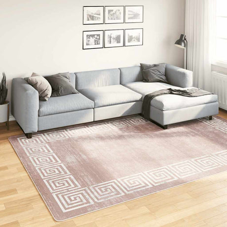 Vidaxl vloerkleed wasbaar anti-slip 190x300 cm beige