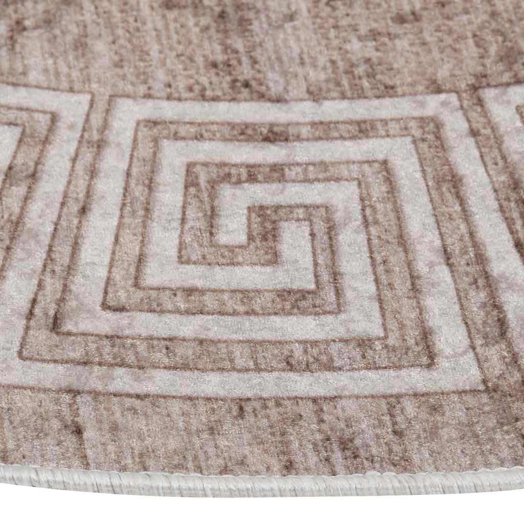 Vidaxl vloerkleed wasbaar 120 cm beige