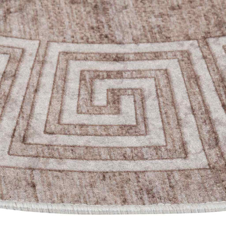 Vidaxl vloerkleed wasbaar 120 cm beige