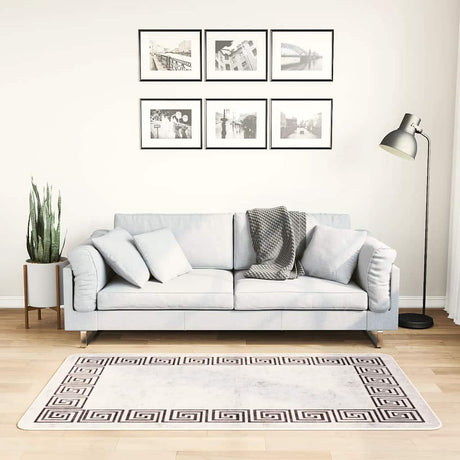 Vidaxl vloerkleed wasbaar 80x150 cm lichtbeige