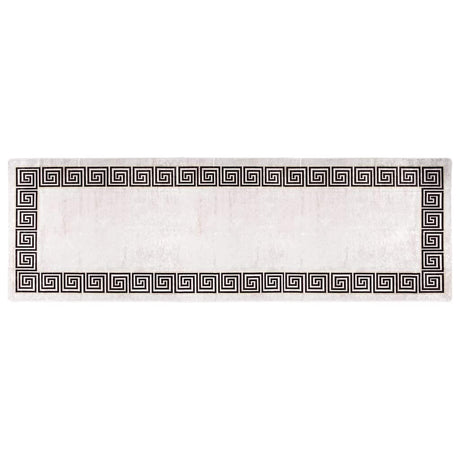Vidaxl vloerkleed wasbaar anti-slip 80x300 cm lichtbeige