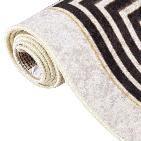 Vidaxl vloerkleed wasbaar 160x230 cm lichtbeige