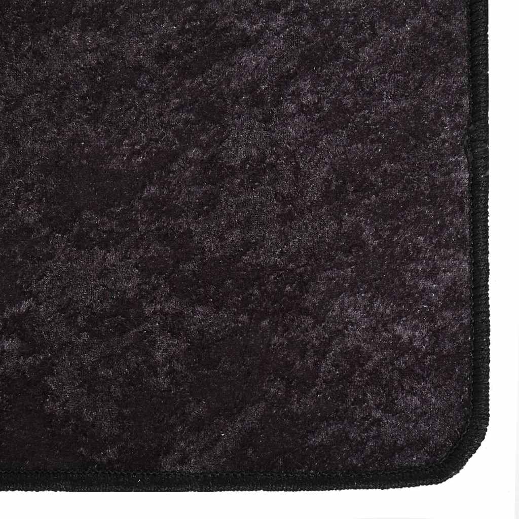 Vidaxl vloerkleed wasbaar 80x150 cm antracietkleurig