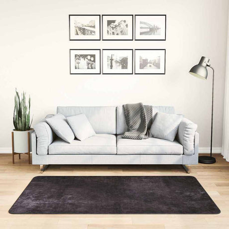 Vidaxl vloerkleed wasbaar 80x150 cm antracietkleurig