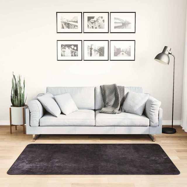 Vidaxl vloerkleed wasbaar 80x150 cm antracietkleurig