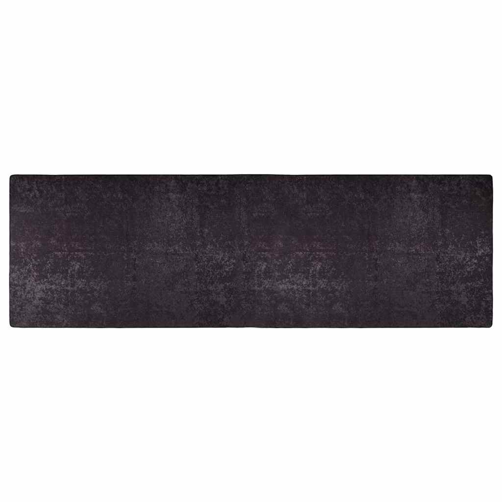 Vidaxl vloerkleed wasbaar 80x300 cm antracietkleurig