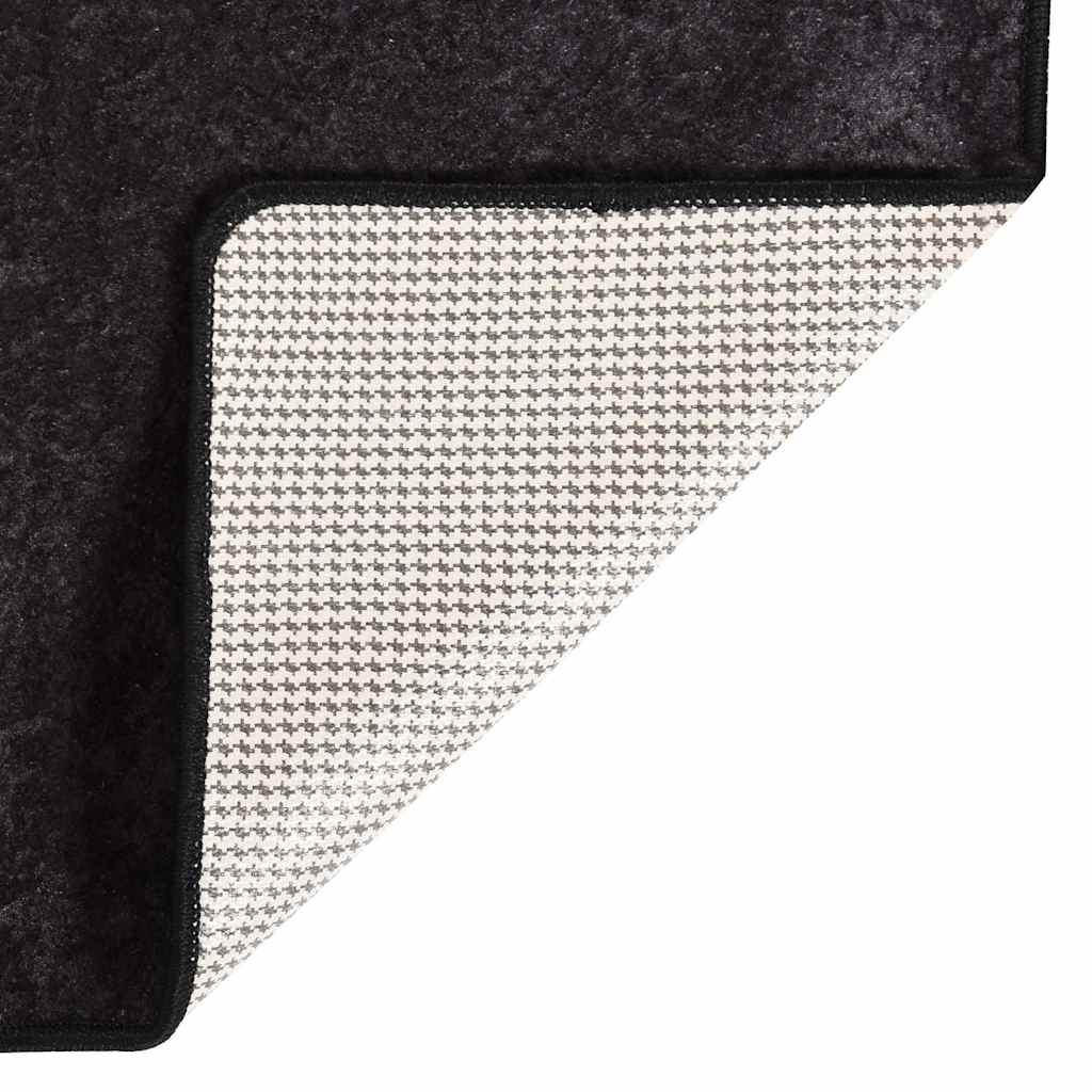 Vidaxl vloerkleed wasbaar 80x300 cm antracietkleurig