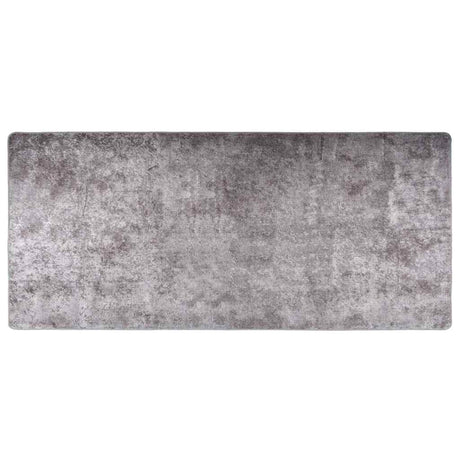 Vidaxl vloerkleed wasbaar 80x300 cm grijs