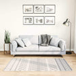 Vidaxl vloerkleed wasbaar 80x150 cm wit en zwart