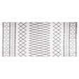 Vidaxl vloerkleed wasbaar 80x300 cm wit en zwart