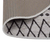 Vidaxl vloerkleed wasbaar anti-slip ø120 cm zwart en wit