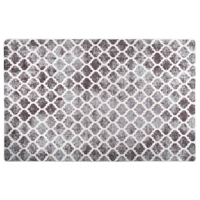 Vidaxl vloerkleed wasbaar 160x230 cm grijs en wit