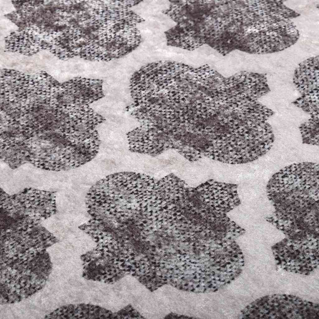 Vidaxl vloerkleed wasbaar 160x230 cm grijs en wit