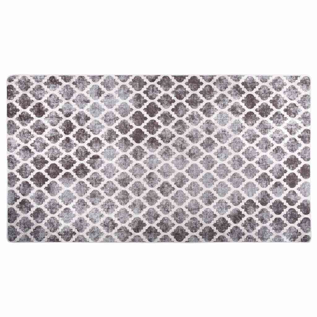 Vidaxl vloerkleed wasbaar 190x300 cm grijs en wit