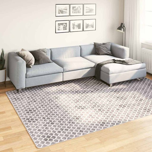 Vidaxl vloerkleed wasbaar 190x300 cm grijs en wit