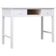 Vidaxl bureau 108x45x76 cm massief paulowniahout wit
