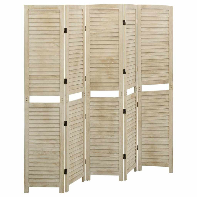 Vidaxl kamerscherm met 5 panelen 175x165 cm massief paulowniahout
