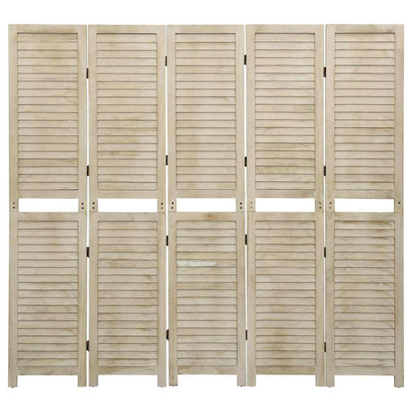 Vidaxl kamerscherm met 5 panelen 175x165 cm massief paulowniahout