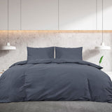 Vidaxl Duvet Racelay Set Lightweight 260x220 cm Microfiber Anthracite