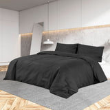 Vidaxl Duvet Crossing Set Ligero de 140x200 cm de microfibra negro