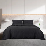 Vidaxl Duvet Racelay Set Lightweight 200x200 cm Microfiber Black