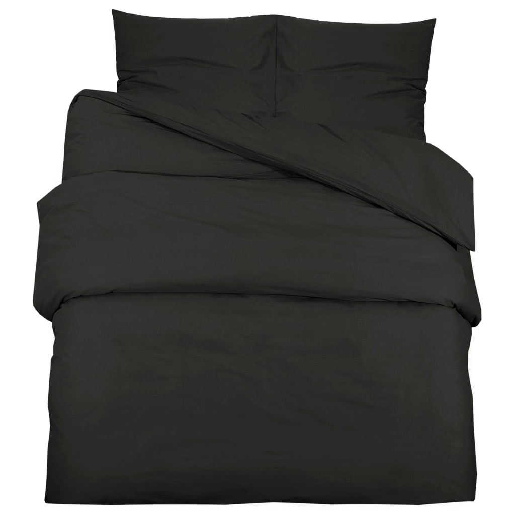 Vidaxl DUVET superposición Set Ligero 260x240 CM Microfibra Negro