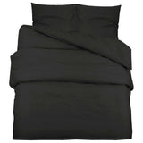 Vidaxl Duvet Crossing Zestaw lekki 140x200 cm Microfiber Black