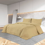 Vidaxl dekbedovertrekset lichtgewicht 200x220 cm microvezel taupe