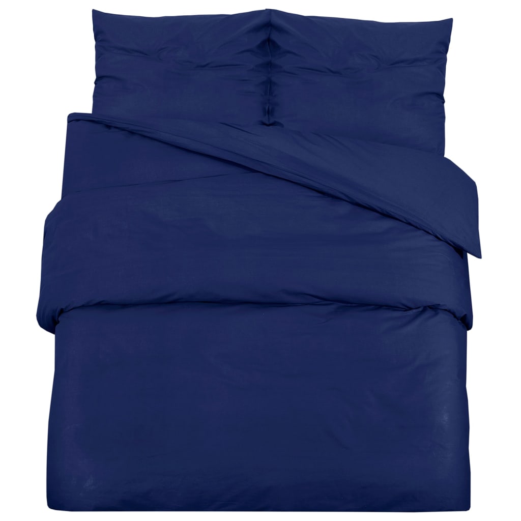 Sada křížení Vidaxl Duvet Set 140x200 cm Microfiber Navy Blue