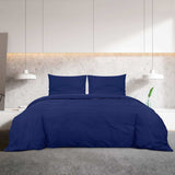 Vidaxl dekbedovertrekset 155x220 cm microvezel marineblauw