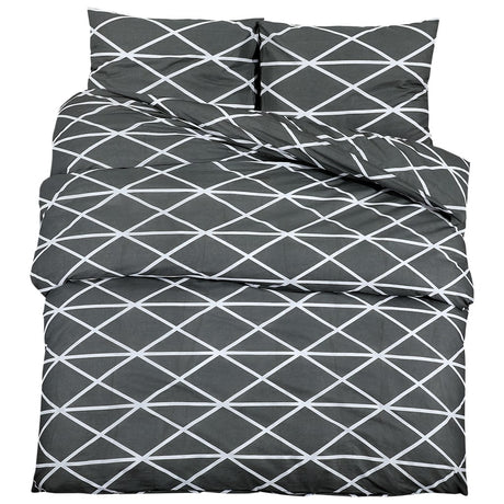 Vidaxl dekbedovertrekset 240x220 cm katoen grijs