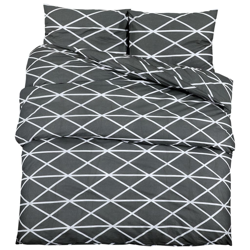 Sada křížení Vidaxl Duvet Set 240x220 cm Cotton Grey