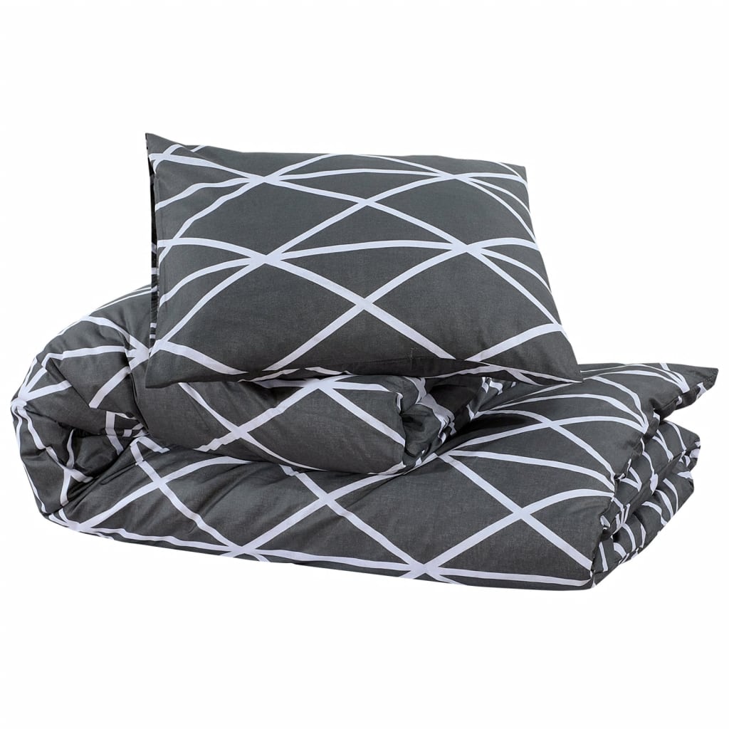 Sada křížení Vidaxl Duvet Set 240x220 cm Cotton Grey