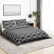 Vidaxl dekbedovertrekset 155x220 cm katoen donkergrijs en wit